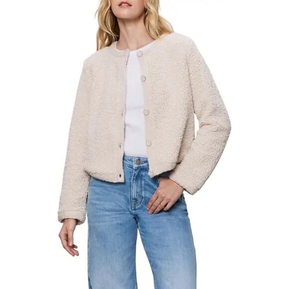 Sanctuary Cozy Textured Boucle Knit Button Up Cardigan Sweater Light Oat XS - Picture 1 of 7